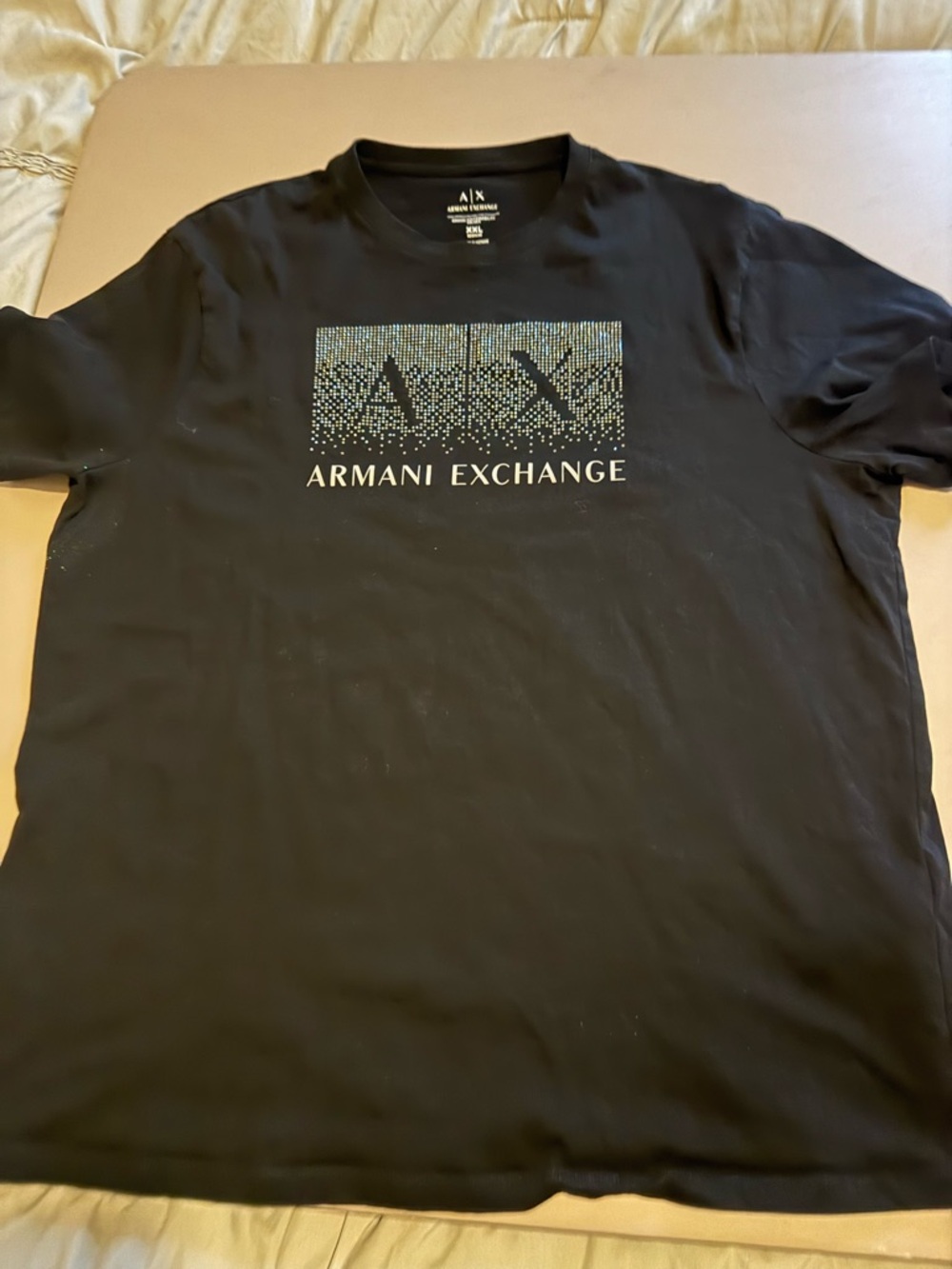Armani Exchange Men's Black Logo Graphic Tee